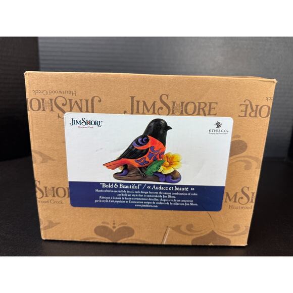 NIB Jim Shore Bold & Beautiful Baltimore Oriole Bird Figurine 601028 - Picture 2 of 12
